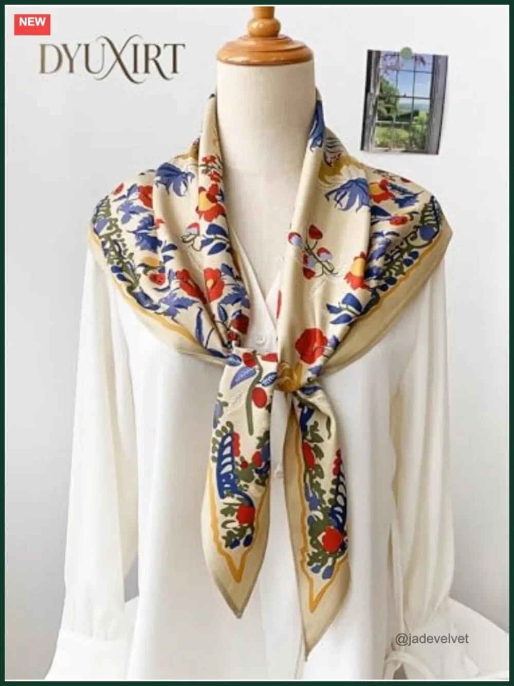 Women's Triangle Shawl Satin Scarf Wrap Lightweight Fashion Head Neck Cover